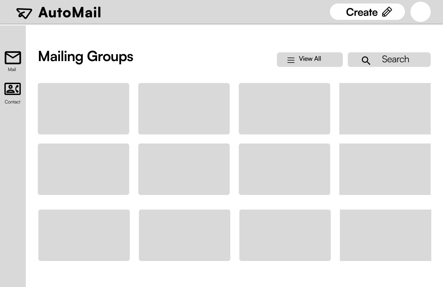 New mid-fi mailing group page, cleaner and simplified